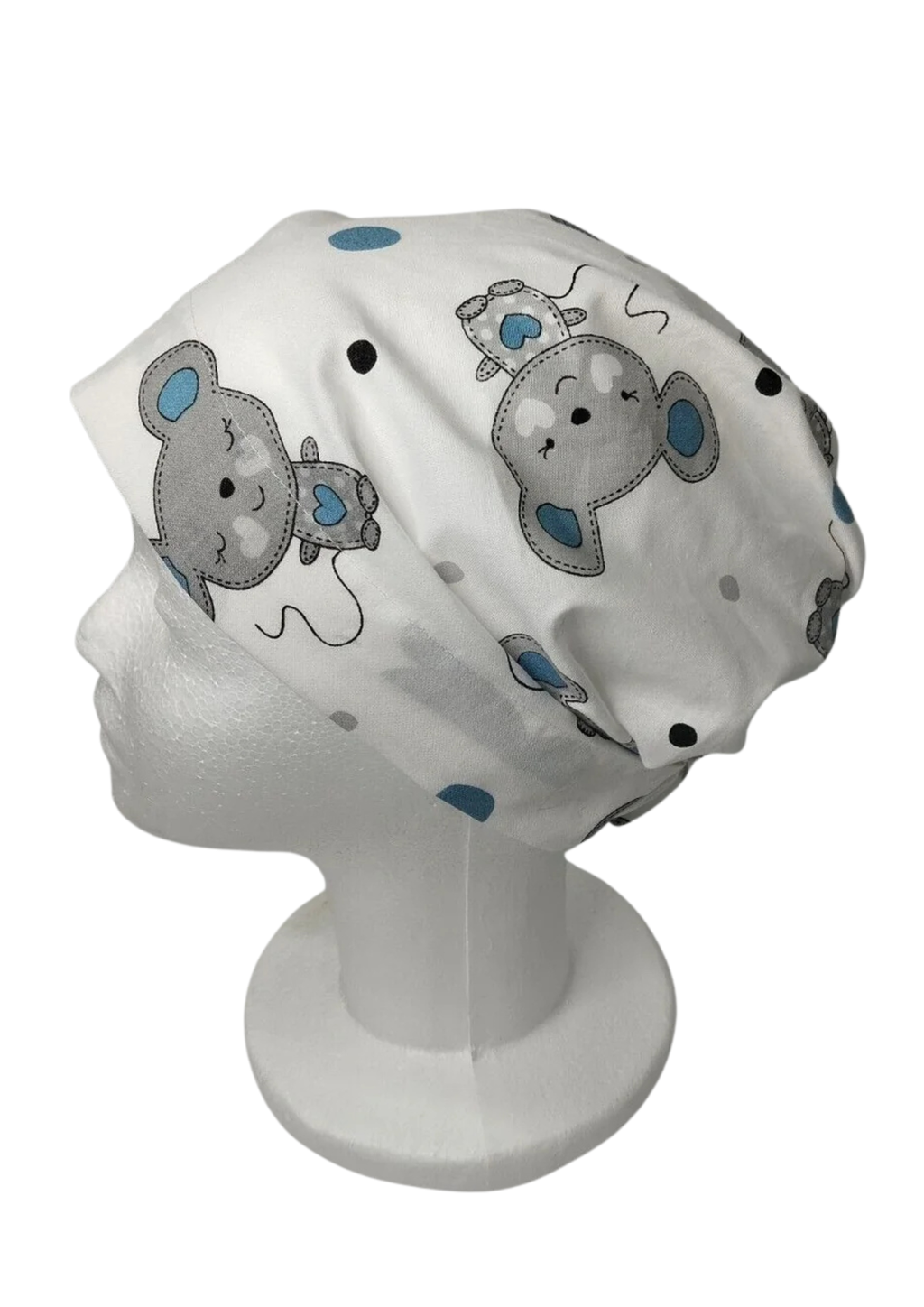 OP-Haube Maus- Handgefertigt, Baumwolle, Maus-Motiv