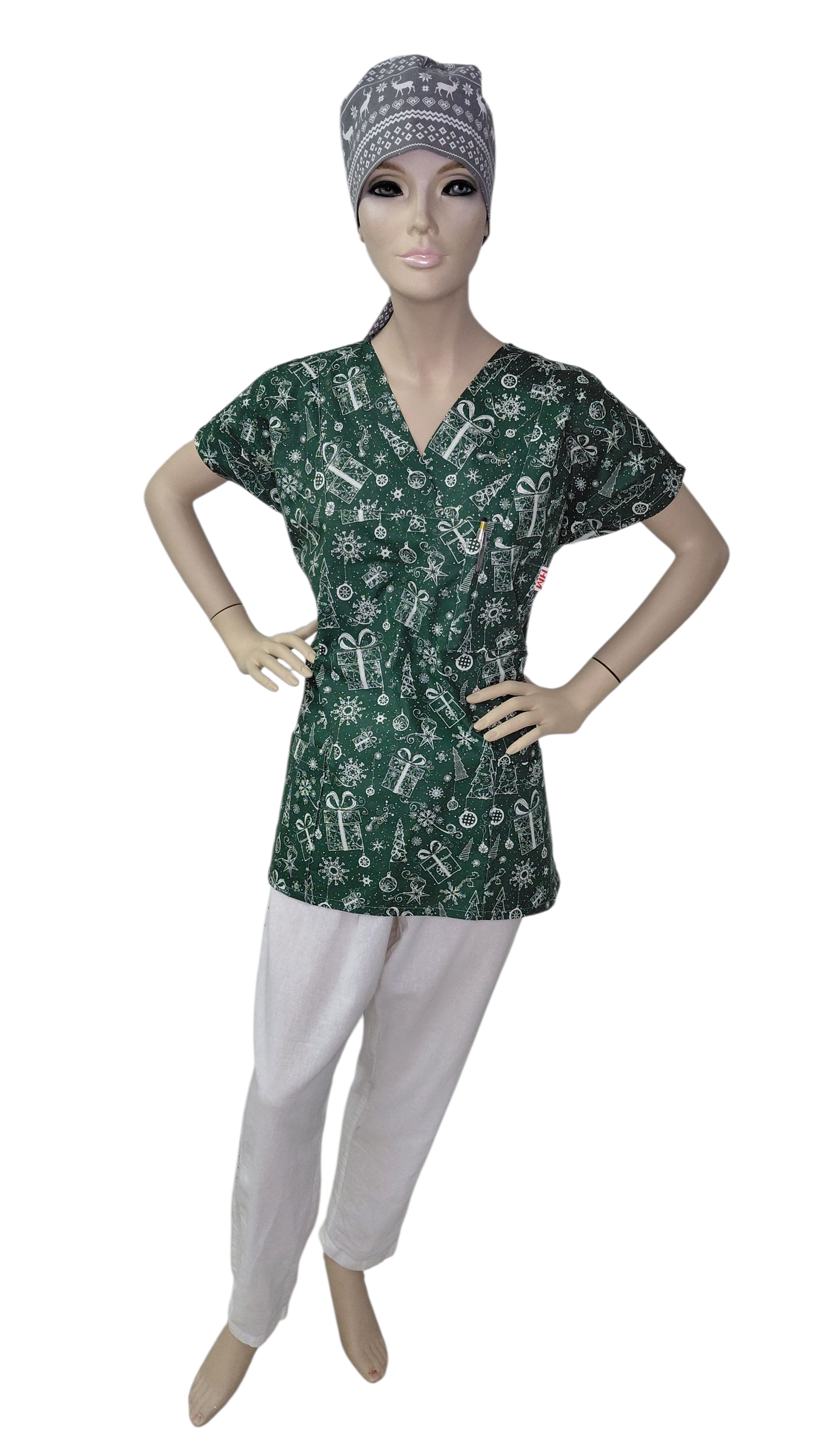 Weihnachts-Kasack Grün Geschenke – Pflege Kasack Weihnachten handgefertigt