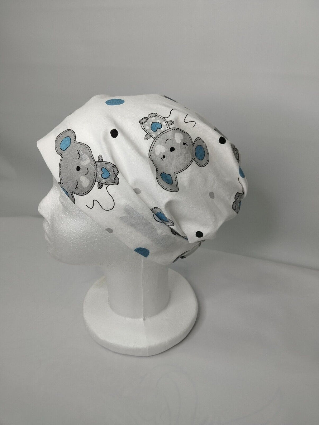 OP-Haube Maus- Handgefertigt, Baumwolle, Maus-Motiv