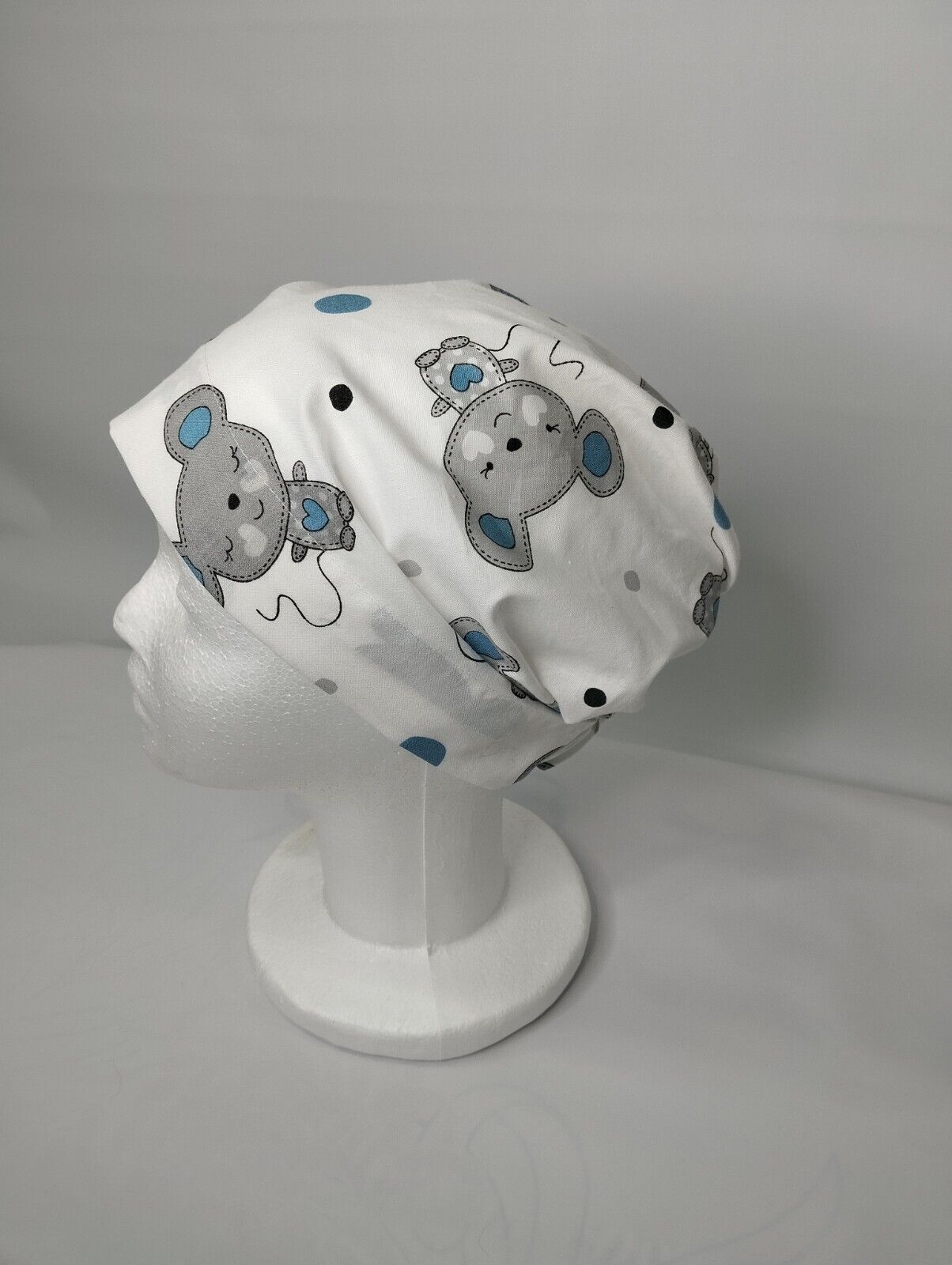 OP-Haube Maus- Handgefertigt, Baumwolle, Maus-Motiv